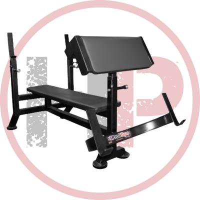 Скамья стойка для жима штанги лежа+скамья скотта  ProfiGym-СК-0320-H